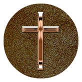 DAROUND 510 BZ SH BR Bronze Single Cross Shimmer Brown Background
